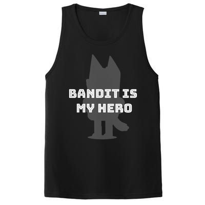 Bandit Is My Hero Funny Show Dad Blue Heeler Dog PosiCharge Competitor Tank