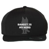 Bandit Is My Hero Funny Show Dad Blue Heeler Dog Wool Snapback Cap