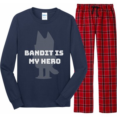 Bandit Is My Hero Funny Show Dad Blue Heeler Dog Long Sleeve Pajama Set