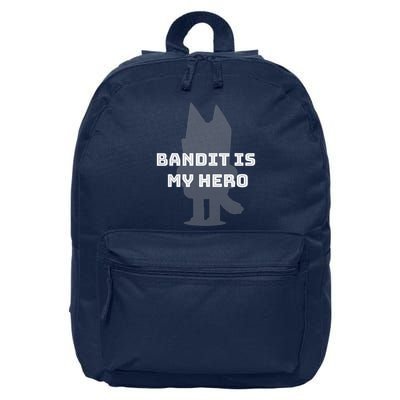 Bandit Is My Hero Funny Show Dad Blue Heeler Dog 16 in Basic Backpack