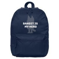 Bandit Is My Hero Funny Show Dad Blue Heeler Dog 16 in Basic Backpack