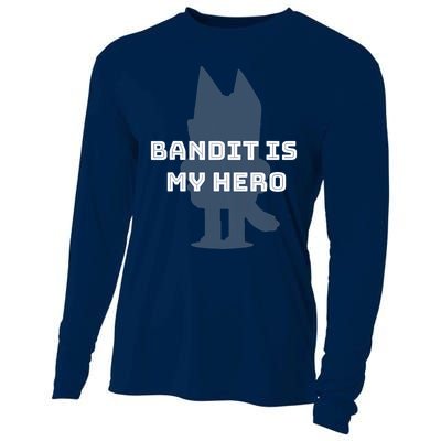 Bandit Is My Hero Funny Show Dad Blue Heeler Dog Cooling Performance Long Sleeve Crew