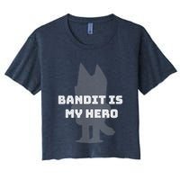 Bandit Is My Hero Funny Show Dad Blue Heeler Dog Women's Crop Top Tee