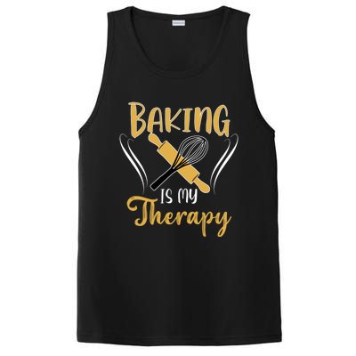 Baking Is My Therapy Bake Flour Cupcake Oven Baking Whisk Gift PosiCharge Competitor Tank