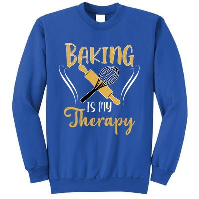 Baking Is My Therapy Bake Flour Cupcake Oven Baking Whisk Gift Sweatshirt