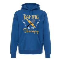 Baking Is My Therapy Bake Flour Cupcake Oven Baking Whisk Gift Premium Hoodie