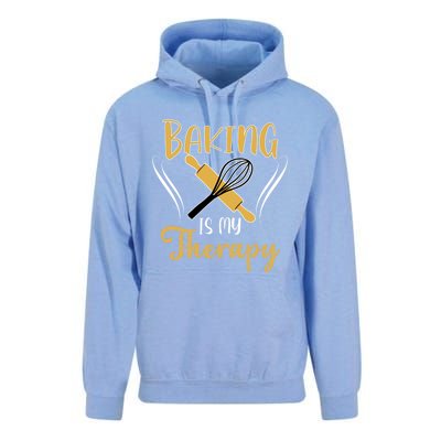 Baking Is My Therapy Bake Flour Cupcake Oven Baking Whisk Gift Unisex Surf Hoodie