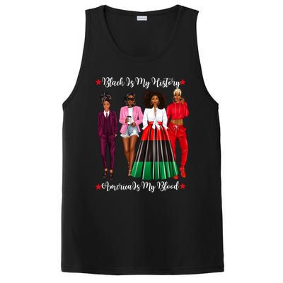 Black Is My History Strong Black Figures Blm Dress Gift PosiCharge Competitor Tank