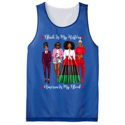 Black Is My History Strong Black Figures Blm Dress Gift Mesh Reversible Basketball Jersey Tank