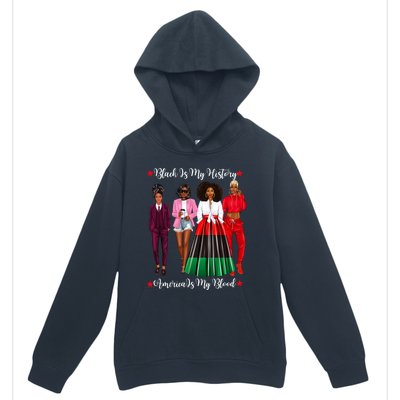 Black Is My History Strong Black Figures Blm Dress Gift Urban Pullover Hoodie