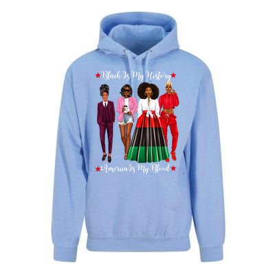 Black Is My History Strong Black Figures Blm Dress Gift Unisex Surf Hoodie