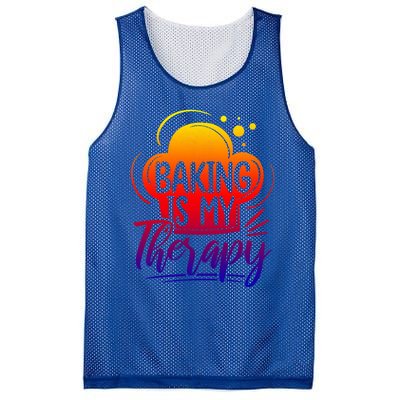 Baking Is My Therapy Baker Cute Gift Mesh Reversible Basketball Jersey Tank