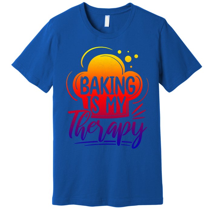 Baking Is My Therapy Baker Cute Gift Premium T-Shirt