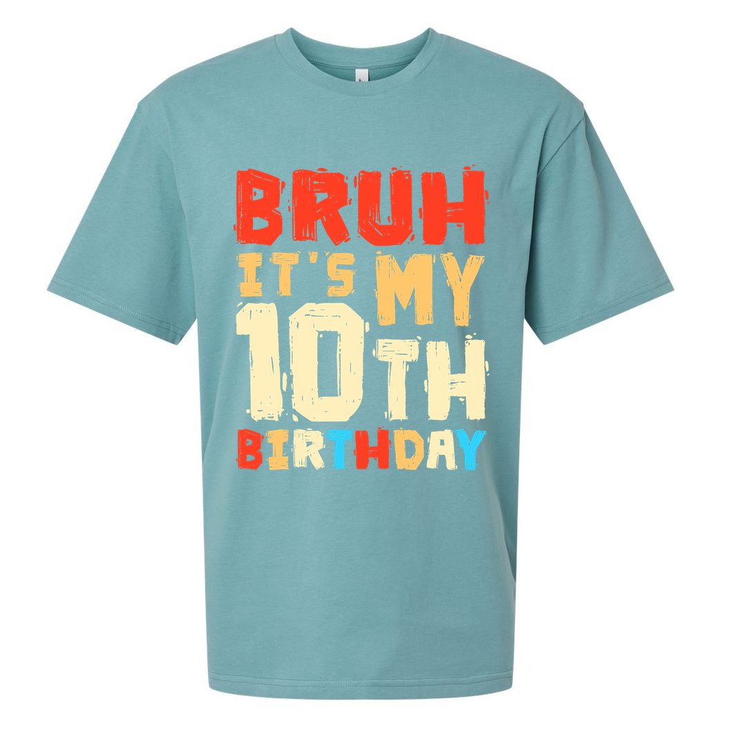 Bruh ItS My 10th Birthday Sueded Cloud Jersey T-Shirt