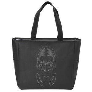 Benin Ivory Mask Zip Tote Bag