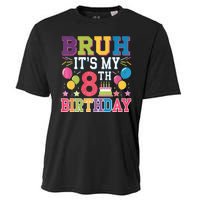 Bruh Its My 8th Birthday 8 Year Old Birthday Party Fun Cooling Performance Crew T-Shirt