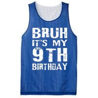 Bruh It's My 9th Birthday 9 Year Old  Mesh Reversible Basketball Jersey Tank