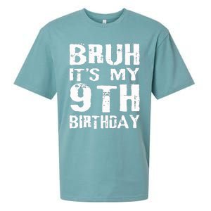 Bruh It's My 9th Birthday 9 Year Old  Sueded Cloud Jersey T-Shirt