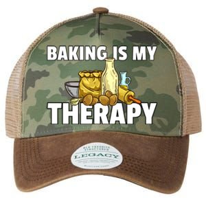 Baking Is My Therapy Bake For Bakery Baker Gift Legacy Tie Dye Trucker Hat