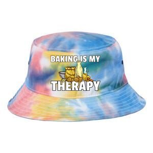 Baking Is My Therapy Bake For Bakery Baker Gift Tie Dye Newport Bucket Hat