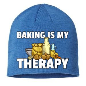 Baking Is My Therapy Bake For Bakery Baker Gift Sustainable Beanie