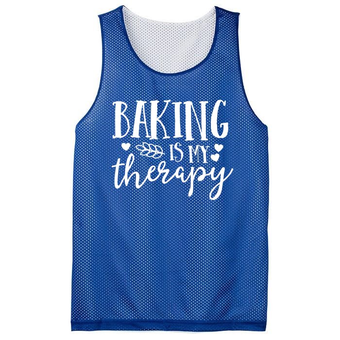 Baking Is My Therapy Gift For Baker Lover Mom Mother Gift Cool Gift Mesh Reversible Basketball Jersey Tank