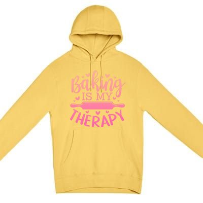 Baking Is My Therapy Don't Need A Rehab But Flour And Sugar Cute Gift Premium Pullover Hoodie