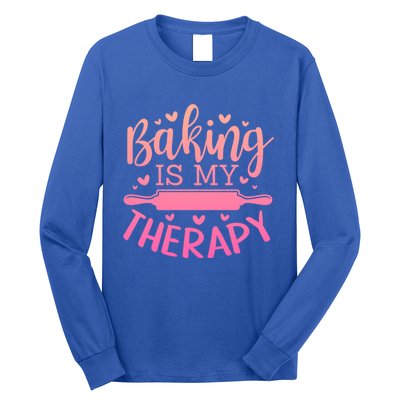 Baking Is My Therapy Don't Need A Rehab But Flour And Sugar Cute Gift Long Sleeve Shirt