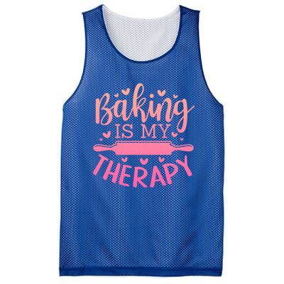 Baking Is My Therapy Don't Need A Rehab But Flour And Sugar Cute Gift Mesh Reversible Basketball Jersey Tank