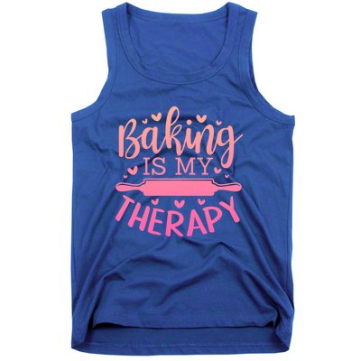 Baking Is My Therapy Don't Need A Rehab But Flour And Sugar Cute Gift Tank Top