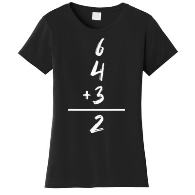 Baseball Inspired Math 6 4 3 2 Double Play Softball Game Women's T-Shirt