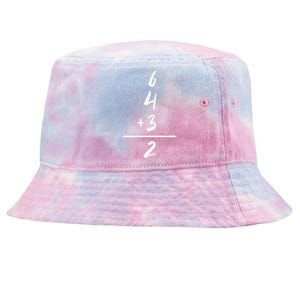 Baseball Inspired Math 6 4 3 2 Double Play Softball Game Tie-Dyed Bucket Hat