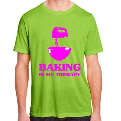 Baking Is My Therapy Foodie Cookie Baker Bakery Gift Adult ChromaSoft Performance T-Shirt