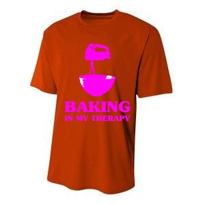 Baking Is My Therapy Foodie Cookie Baker Bakery Gift Performance Sprint T-Shirt