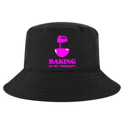 Baking Is My Therapy Foodie Cookie Baker Bakery Gift Cool Comfort Performance Bucket Hat