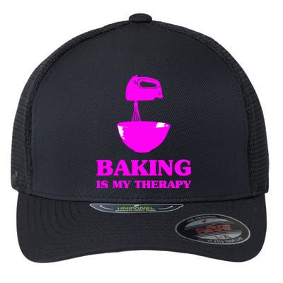 Baking Is My Therapy Foodie Cookie Baker Bakery Gift Flexfit Unipanel Trucker Cap