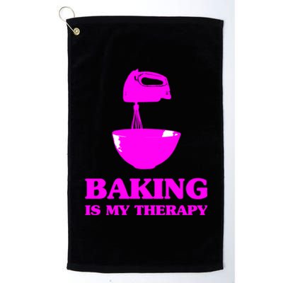 Baking Is My Therapy Foodie Cookie Baker Bakery Gift Platinum Collection Golf Towel