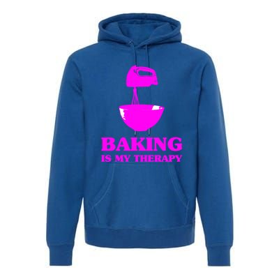 Baking Is My Therapy Foodie Cookie Baker Bakery Gift Premium Hoodie