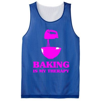 Baking Is My Therapy Foodie Cookie Baker Bakery Gift Mesh Reversible Basketball Jersey Tank