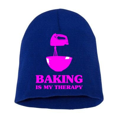 Baking Is My Therapy Foodie Cookie Baker Bakery Gift Short Acrylic Beanie