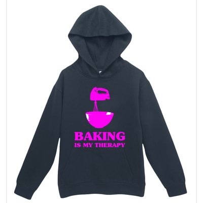 Baking Is My Therapy Foodie Cookie Baker Bakery Gift Urban Pullover Hoodie