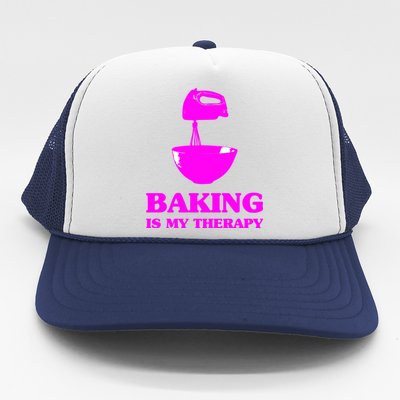 Baking Is My Therapy Foodie Cookie Baker Bakery Gift Trucker Hat