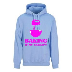 Baking Is My Therapy Foodie Cookie Baker Bakery Gift Unisex Surf Hoodie