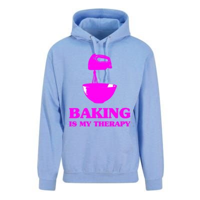 Baking Is My Therapy Foodie Cookie Baker Bakery Gift Unisex Surf Hoodie