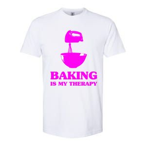 Baking Is My Therapy Foodie Cookie Baker Bakery Gift Softstyle CVC T-Shirt