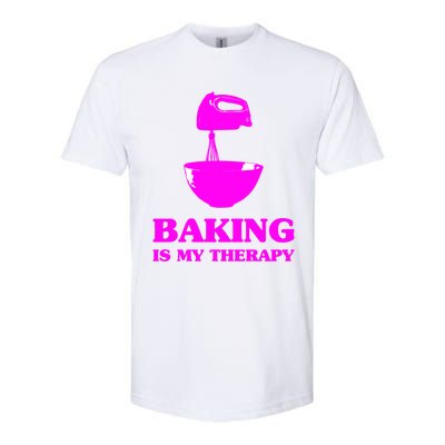 Baking Is My Therapy Foodie Cookie Baker Bakery Gift Softstyle CVC T-Shirt