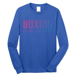 Boxing Is My Therapy Boxer Cool Gift Long Sleeve Shirt