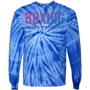 Boxing Is My Therapy Boxer Cool Gift Tie-Dye Long Sleeve Shirt