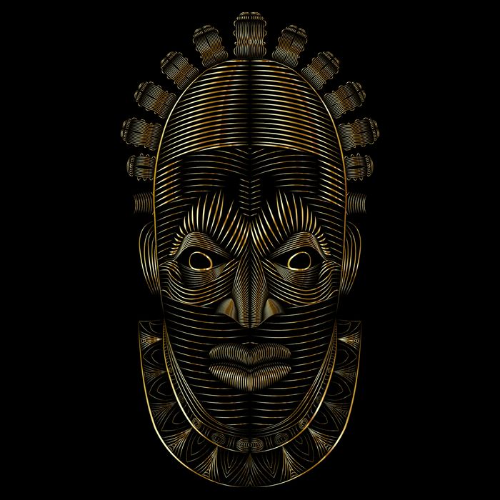 Benin Ivory Mask Gold Cooling Performance Crew T-Shirt