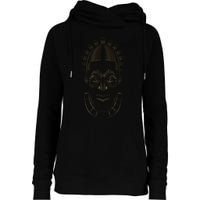 Benin Ivory Mask Gold Womens Funnel Neck Pullover Hood